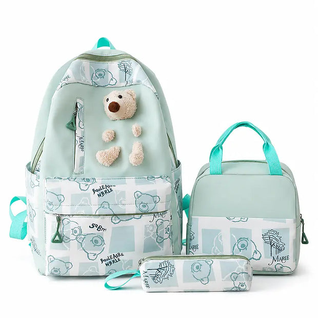 Teddy Hug Backpack School Set
