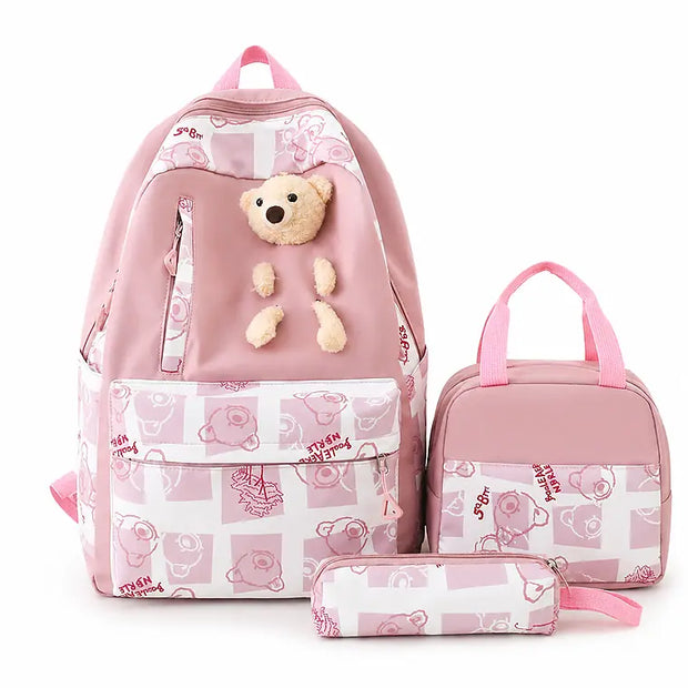 Teddy Hug Backpack School Set