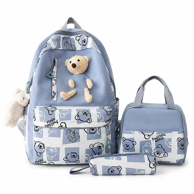 Teddy Hug Backpack School Set